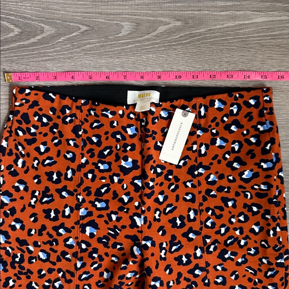 NEW Maeve Anthropologie Leopard Animal Print Flare Kick Pants Small - Picture 5 of 9